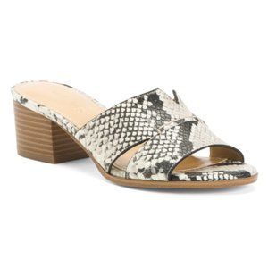 New Nine West Andre snake slide sandals